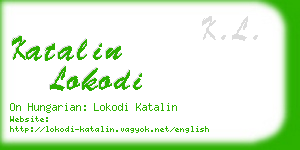 katalin lokodi business card